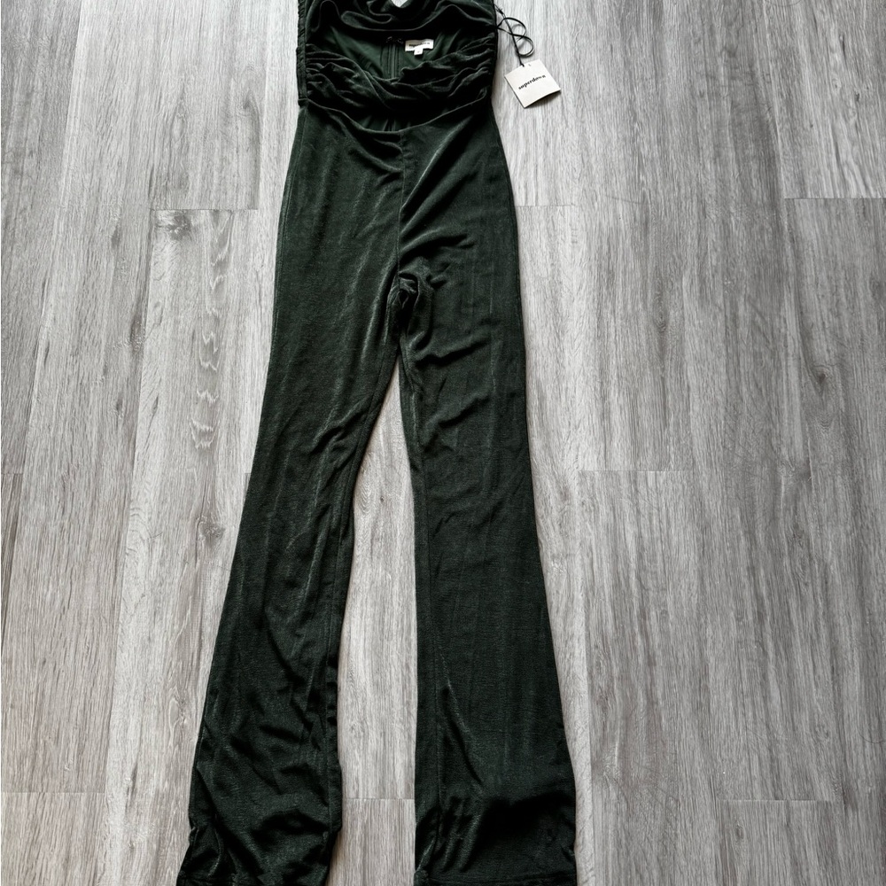 Superdown Green Flared Jumpsuit